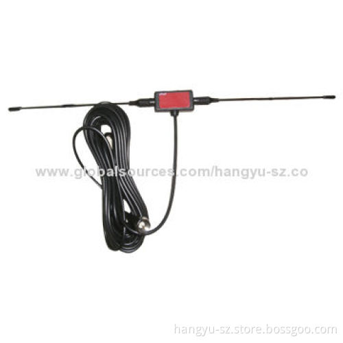 Car TV Antenna, Made of Plastic Material with 2dBi Gain and 3 to 5V DC Voltage, Suitable for HDTV
